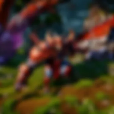 Visual representation of AMD FidelityFX Super Resolution in a Dota environment