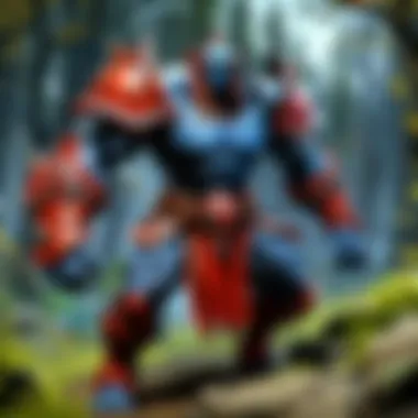 Dynamic gameplay showcasing intense focus in Dota