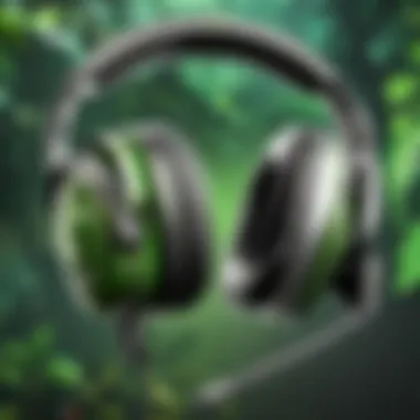 Close-up of the audio jack and connectivity options on a premium gaming headset.