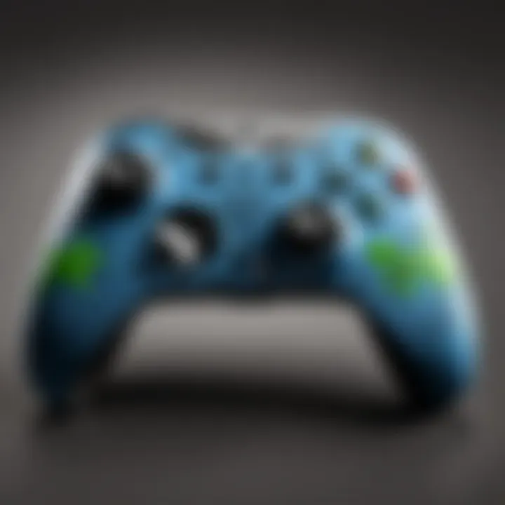 Ergonomic Design of Xbox Series X Controller Sleek design of the Xbox Series X rechargeable controller showcasing its ergonomic features.