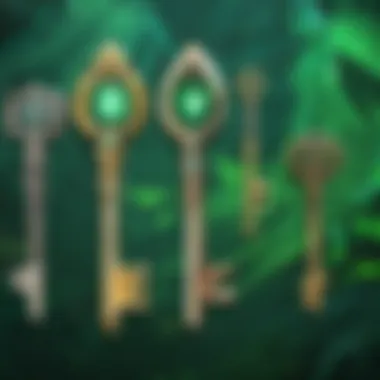 Illustration showcasing the evolution of Zephyr Locker Keys in Dota